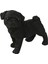 Araba Dashboard Ofis Kapalı Siyah Için Köpek Heykeli Süsler Dekoratif Pug Heykelcik (Yurt Dışından) 1