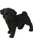 Araba Dashboard Ofis Kapalı Siyah Için Köpek Heykeli Süsler Dekoratif Pug Heykelcik (Yurt Dışından) 5