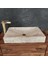 Gümüş Traverten Yay Model Dikdörtgen Lavabo 2