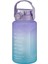 Büyük Boy 2000ML 2litre Pipetli/pipetsiz Kullanım Çift Renk Softtouch Motivasyon Matarası 1