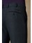 Lacivert Ekose Kumaş Pantolon 805-1 48 4