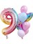 Gökkuşağı Balon Renkli Yaş Balon Rakam Konsept Yaş Balon Doğum Günü Set Yaş Balon Set 1