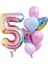 Gökkuşağı Balon Renkli Yaş Balon Rakam Konsept Yaş Balon Doğum Günü Set Yaş Balon Set 1
