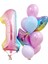 Gökkuşağı Balon Renkli Yaş Balon Rakam Konsept Yaş Balon Doğum Günü Set Yaş Balon Set 1