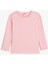 Basic T-Shirt Uzun Kollu Fırfır Detaylı Bisiklet Yaka Pamuklu 1
