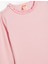 Basic T-Shirt Uzun Kollu Fırfır Detaylı Bisiklet Yaka Pamuklu 3