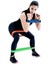 3'lü Pilates Egzersiz Lastiği, Orta Sert, Turuncu, 90 cm, 7 cm genişlik 2