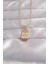 316L Çelik Gold Renk Karışık Mineli Ay Figür Tarot Kolye 1
