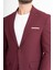 Süper Slim Fit Takım Elbise - Bordo 4