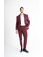 Süper Slim Fit Takım Elbise - Bordo 3