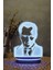Atatürk Silüet V2 - 3 Boyutlu 16 Renk Dekoratif Gece Lambası 3d 3