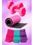 Pilates Seti: 10 mm Minder, 2 Dambıl, 3'lü Band, Renk: Pembe 1