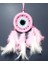 Pembe Dream Catcher Pembe Ve Beyaz Kuş Tüylü Düş Kapanı El Yapımı Duvar Süsü 2