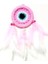 Pembe Dream Catcher Pembe Ve Beyaz Kuş Tüylü Düş Kapanı El Yapımı Duvar Süsü 3