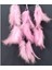 Pembe Kuş Tüylü Dream Catcher El Yapımı Rüya Kapanı Duvar Süsü 2