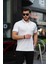 Erkek Pamuk Polo Yaka T-Shirt Beyaz 1