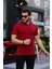 Erkek Pamuk Polo Yaka T-Shirt Bordo 1