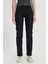 Straight Fit Düz Kesim Yüksek Bel Düz Paça Siyah Jean Kot Pantolon 3