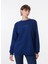 Lacivert Erkek Bisiklet Relaxed Baskılı Sweatshirt M4WM-SWT-1819 1
