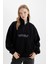 Regular Fit Yarım Fermuarlı Baskılı Polar Sweatshirt C7829AX24WN 1