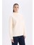 Oversize Geniş Kalıp Yarım Balıkçı Yaka Basic Düz Kalın Sweatshirt E4808AX24WN 4