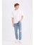 90's Slim Fit Dar Kalıp Yüksek Bel Dar Paça Jean Pantolon C5743AX24AU 3