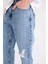 90's Slim Fit Dar Kalıp Yüksek Bel Dar Paça Jean Pantolon C5743AX24AU 5