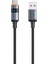 LC529 Usb-A To Type-C LED Dijital Göstergeli Hızlı Şarjlı Data Şarj Kablosu 66W 1m Siyah 1