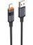 LC529 Usb-A To Type-C LED Dijital Göstergeli Hızlı Şarjlı Data Şarj Kablosu 66W 1m Siyah 2