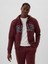 Erkek Bordo  Logo Fermuarlı Fleece Sweatshirt 1