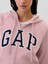 Kadın Pembe Logo Fleece Fermuarlı Sweatshirt 3