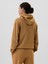Kadın Kahverengi Logo Fleece Sweatshirt 5