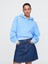 Kadın Mavi Vintage Soft Crop Sweatshirt 1