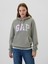 Kadın Gri Logo Fleece Sweatshirt 1