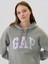 Kadın Gri Logo Fleece Sweatshirt 3