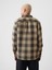 Erkek Kahverengi Waffle Örgü Flannel Gömlek 5