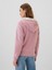 Kadın Pembe Logo Relaxed Sherpa Fermuarlı Sweatshirt 5