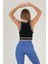 Seamless Crop Renk Bloklu Spor Bluz 3