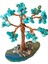 TeknoTrust Doğal turkuaz taşlı gümüş ağaç tasarım, 10x10 cm, şık ve özgün takı. 2