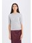 Regular Fit Bisiklet Yaka Basic Düz Yarım Kollu Triko Kazak D6205AX24WN 4