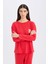 Fall in Love Yılbaşı Temalı Pİjama Takımı Uzun Kollu Üst Esnek Belli Uzun Alt D2290AX24WN 4