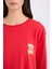 Fall in Love Yılbaşı Temalı Pİjama Takımı Uzun Kollu Üst Esnek Belli Uzun Alt D2290AX24WN 5