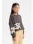 Kız Çocuk Bisiklet Yaka Baskılı Sweatshirt D2882A824WN 3