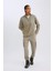 Fit Standart Fit Dik Yaka Fermuarlı Polar Sporcu Sweatshirt D9226AX24WN 2
