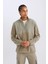 Fit Standart Fit Dik Yaka Fermuarlı Polar Sporcu Sweatshirt D9226AX24WN 3