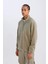 Fit Standart Fit Dik Yaka Fermuarlı Polar Sporcu Sweatshirt D9226AX24WN 4