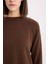 Regular Fit Yumuşak Dokulu Bisiklet Yaka Basic Düz Triko Kazak I6913AZ24WN 5