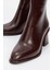 Alba Bordo Cilt Kadın Kalın Topuklu Bot 3