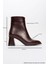 Alba Bordo Cilt Kadın Kalın Topuklu Bot 4