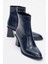 Alba Lacivert Cilt Kadın Kalın Topuklu Bot 1
